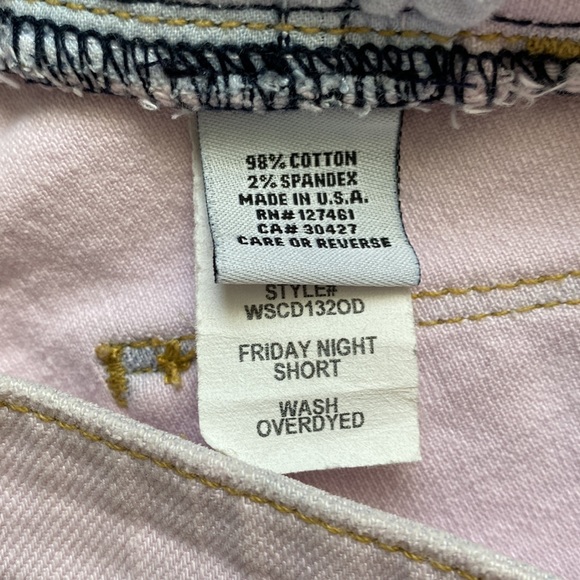 Wildfox Friday Night Short Cutoff Frayed Overdyed Denim Jeans Pink Lavender 27 - Picture 5 of 15